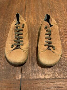 Camper Peu Leather Sneakers Brown Minimalist Shoes Mens EU 43 US 10